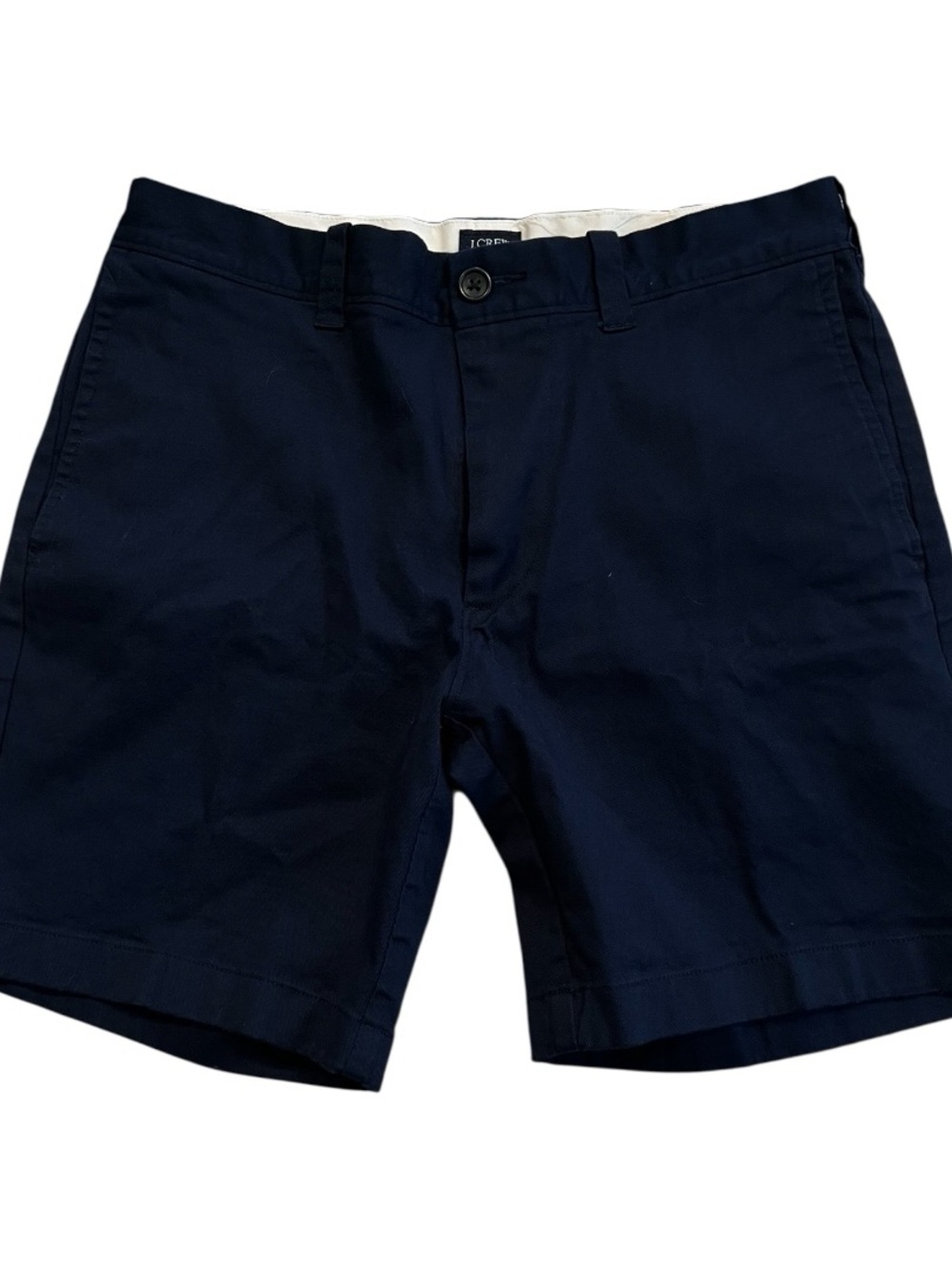 J. Crew Men's 7" Navy Flat Front Chino Shorts Waist 30
